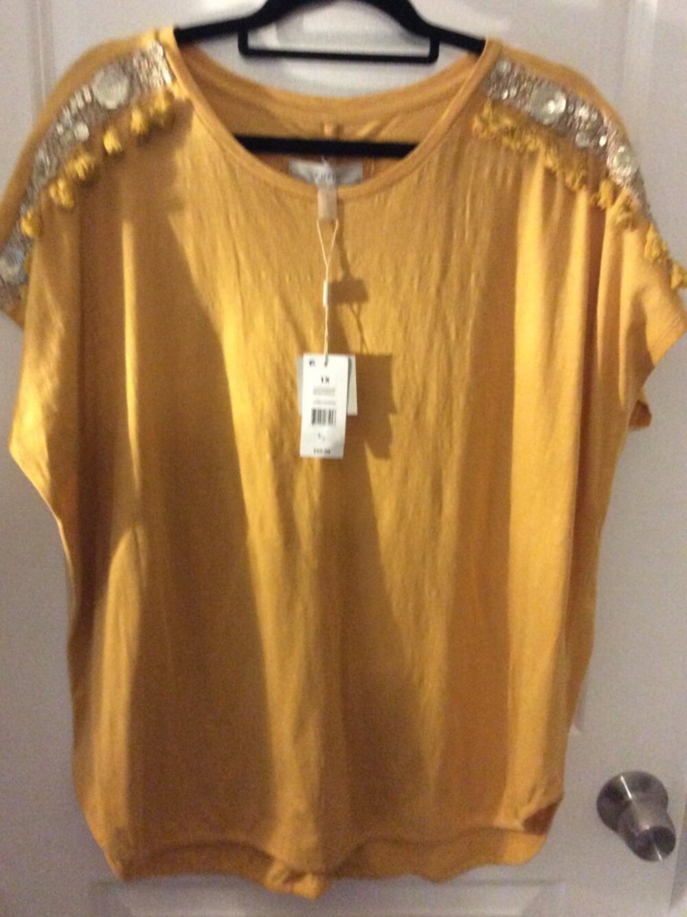 Cupio Plus Size Tassel Trim Top